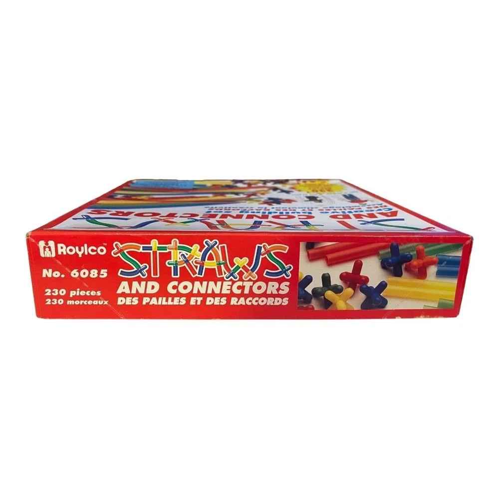 1998 Roylco Straws & Connectors Building Set 230 Piece COMPLETE STEM #6085